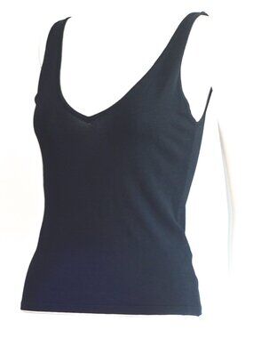 Anna Rachele Classic Black Viscose Knit Tank Top - Italy